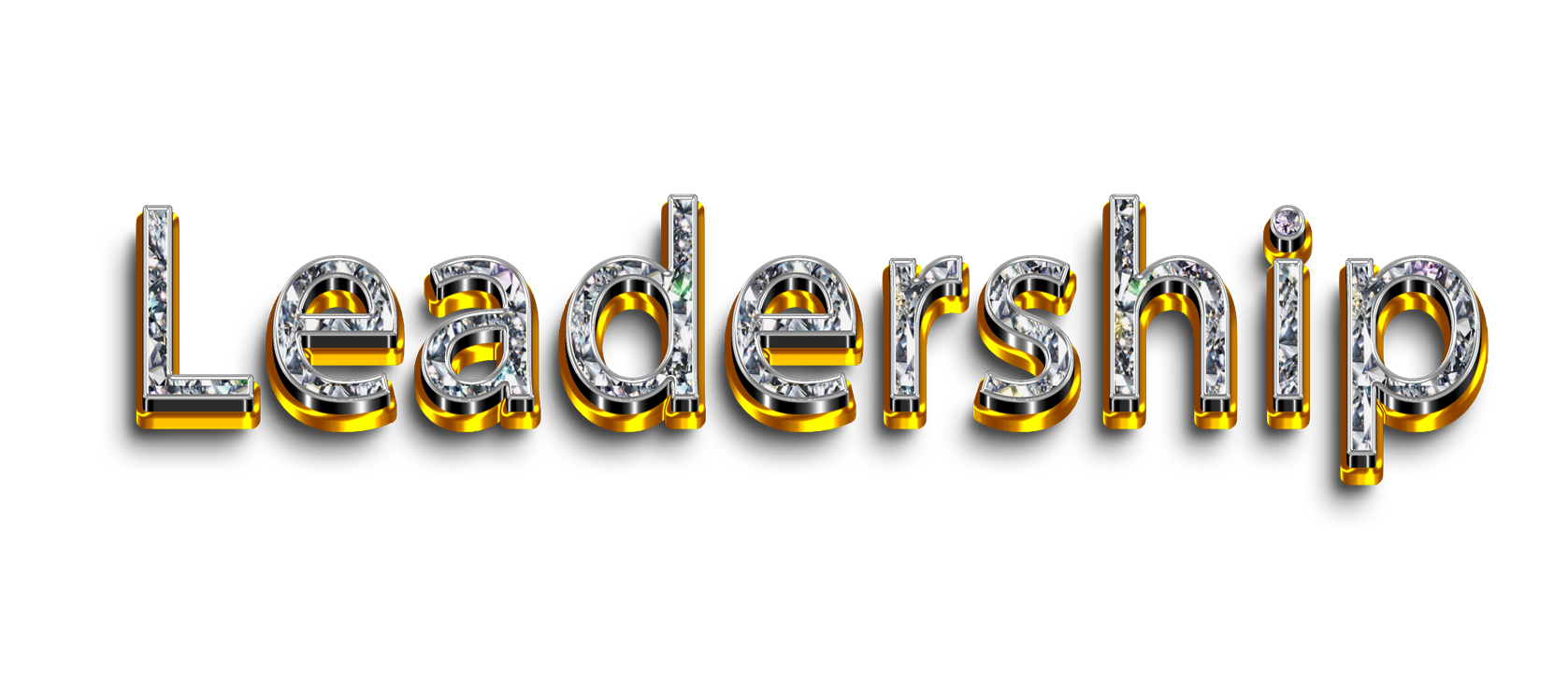 Leadership png, word Leadership png, Leadership word png, Leadership text png, Leadership letters png, Leadership word diamond gold text typography PNG images transparent background